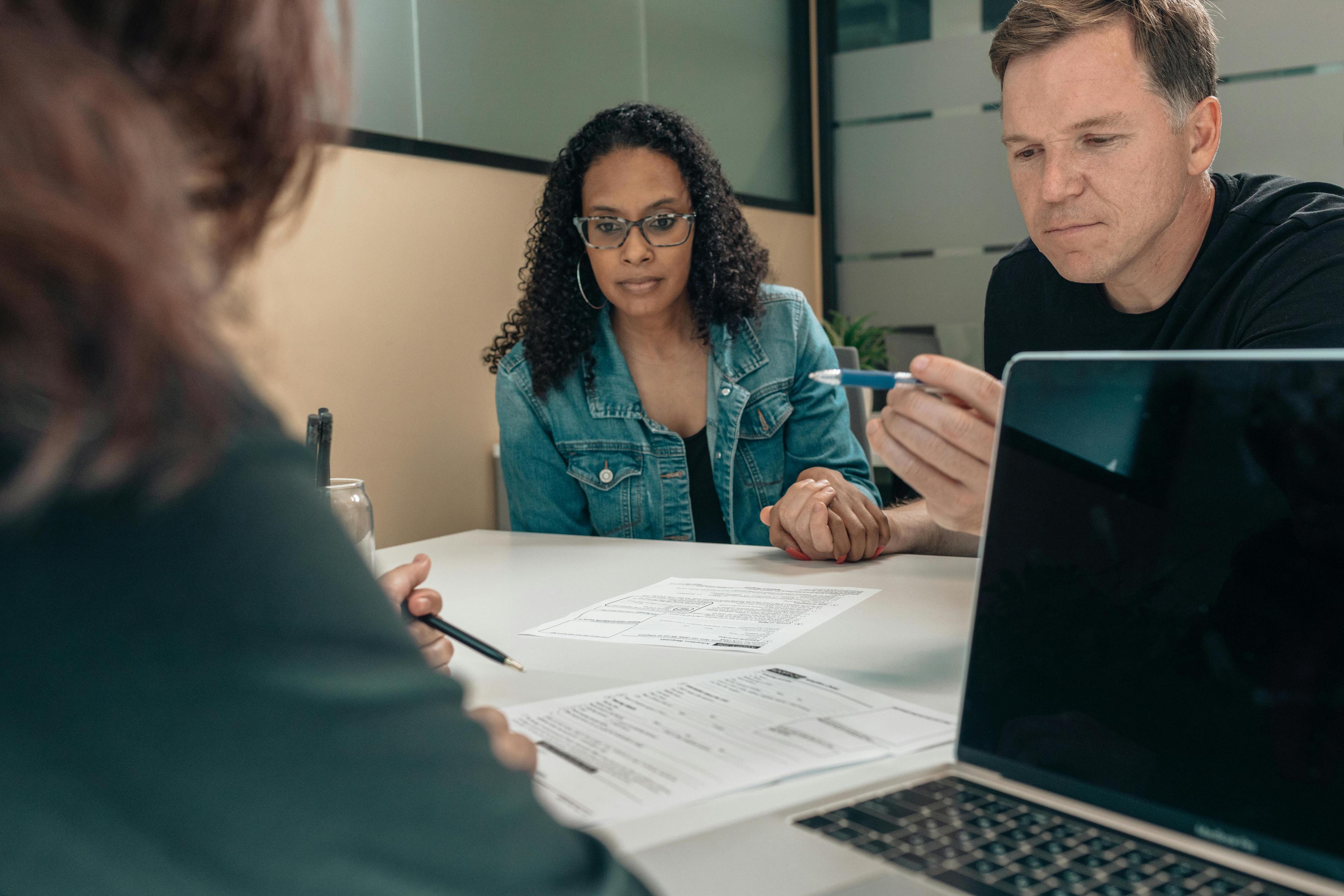 Professional legal team meeting